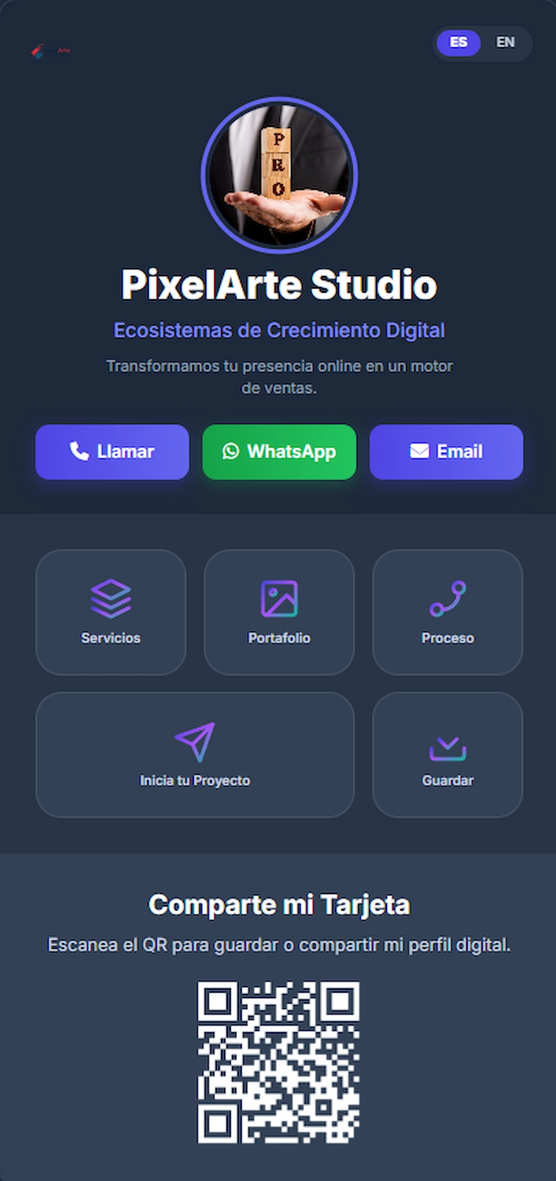 Imagen del proyecto Tarjeta Digital Corporativa