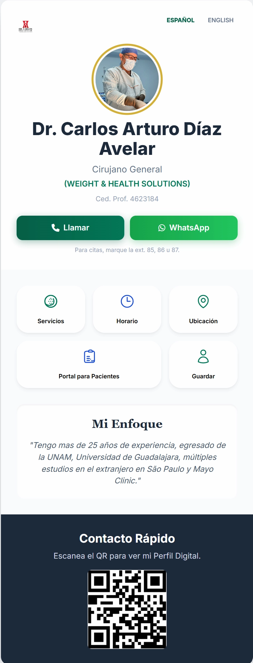 Imagen del proyecto Tarjeta Digital Médica