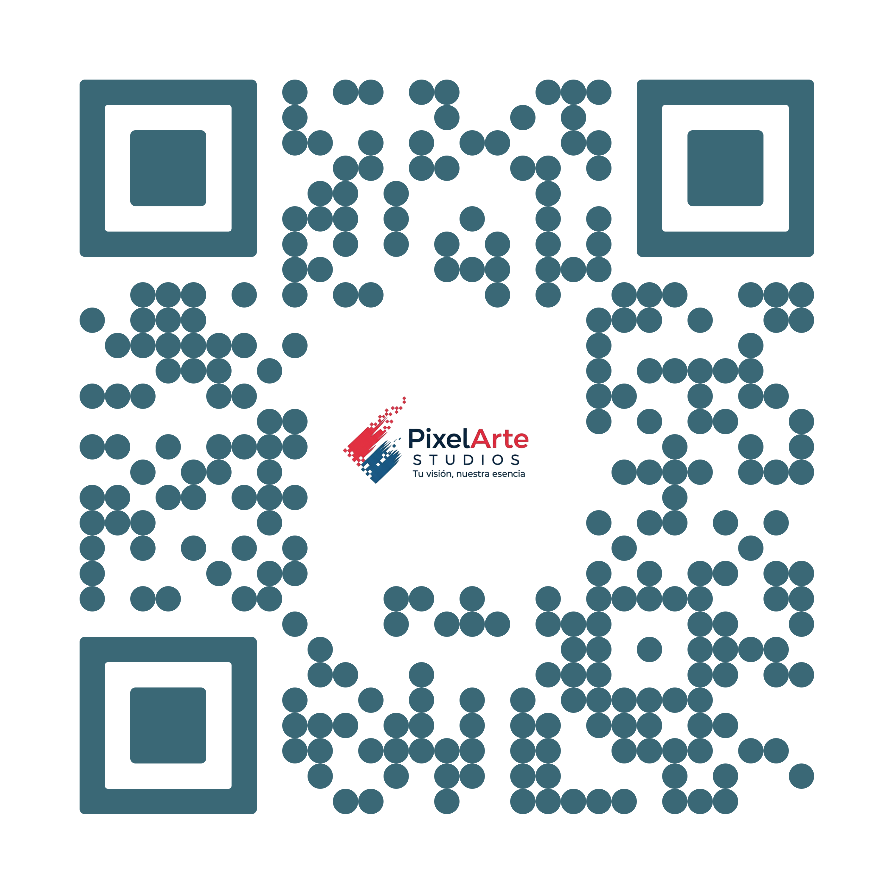 Código QR para la tarjeta digital de Pixelarte Studio